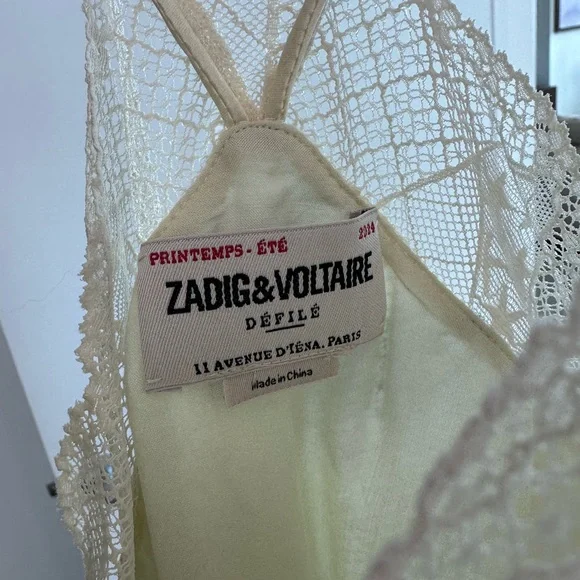 Zadig & Voltaire Cream Lace Camisole - Picture 5 of 6
